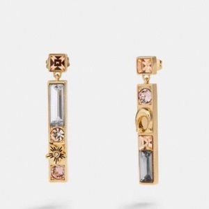 Coach Crystal Bar Drop earrings